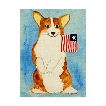Trademark Fine Art Cheryl Bartley 'American Puppy' Canvas Art, 24x32 ALI41169-C2432GG